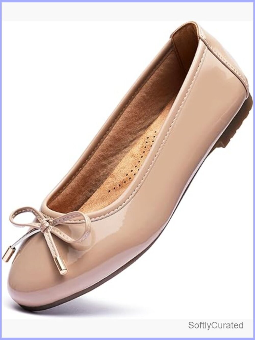Women's Ballet Bow Slip-On Flats Foldable Office Work Shoes